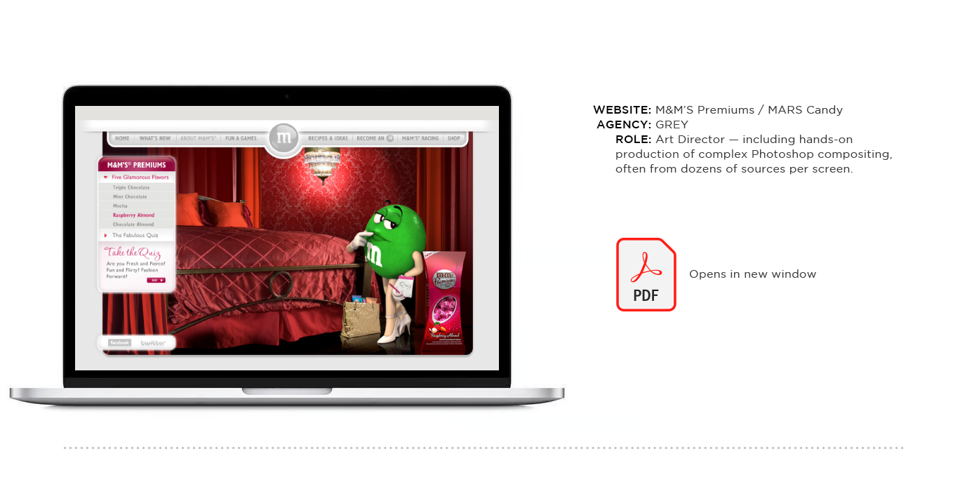 M&M'S Premiums Website
